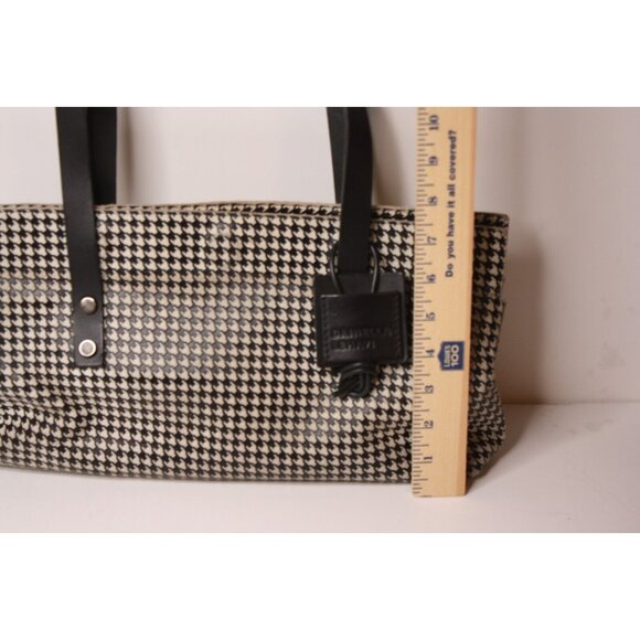 Daniella Lehavi Italian Leather Handbag in Black & White Houndstooth Pattern - Picture 8 of 10